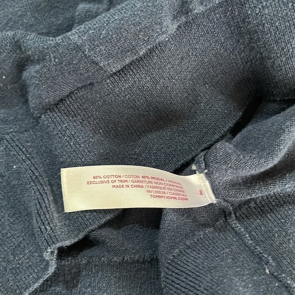 TOMMY JOHN | navy cotton/modal blend hoodie, size small - Picture 3 of 4